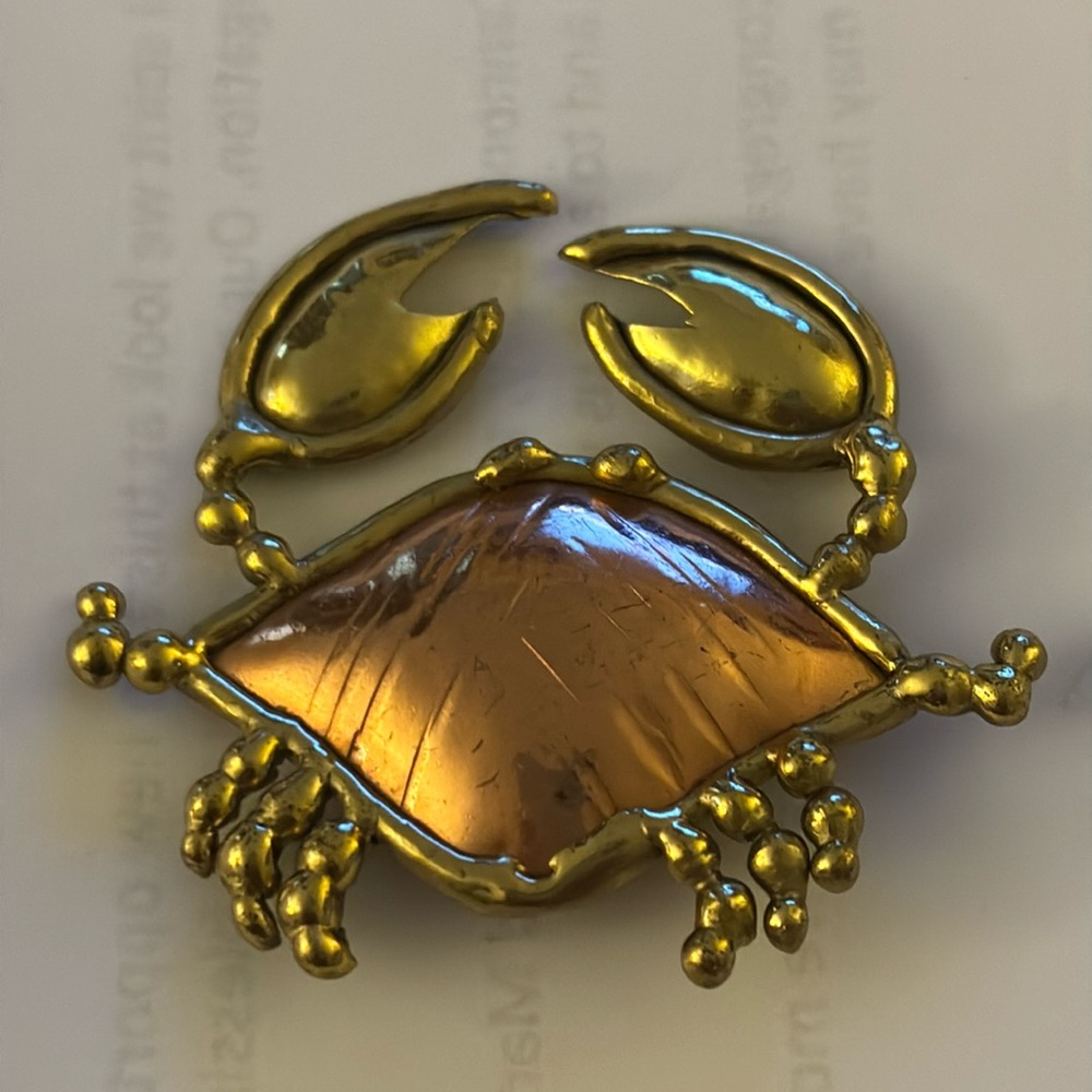 Vintage Crab Brooch